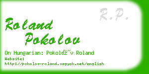 roland pokolov business card